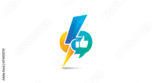 Modern like logo design for social media marketing vector design