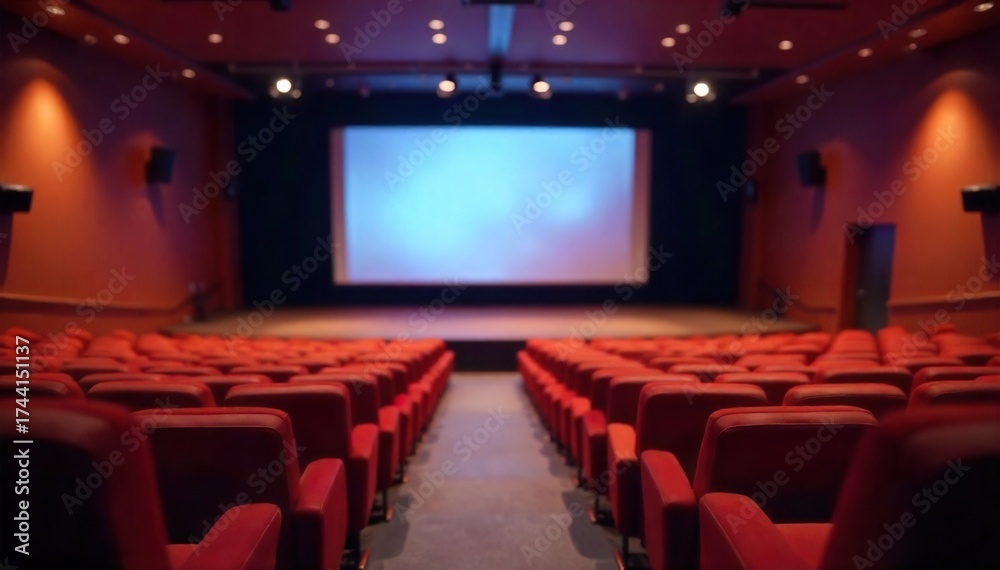 Fototapeta premium Premium Auditorium Speaker System Crystal-Clear Audio for Seamless Conferences and Presentations in a Modern Venue