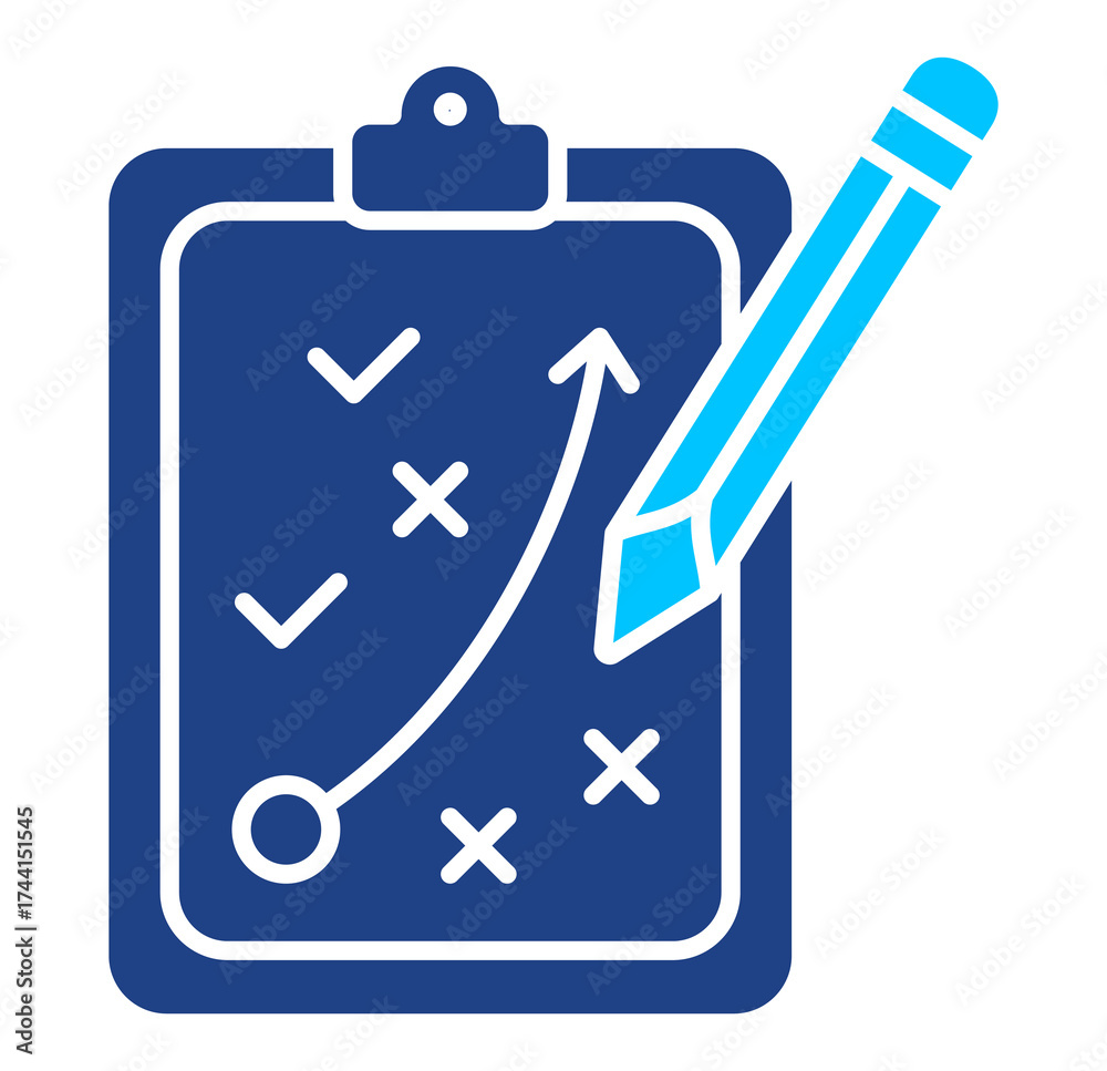 Obraz premium Strategic Plan Simple Vector Icon Collection