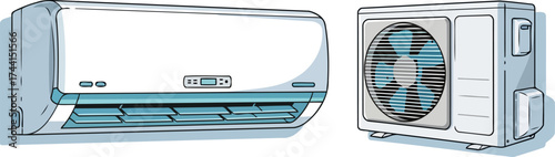 smart cooling solution maintaining ideal temperatures for ultimate home comfort, isolated on transparent background