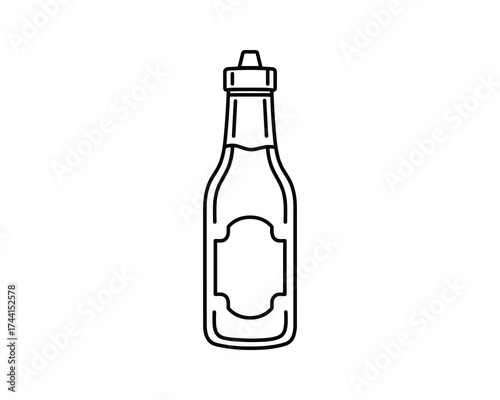 Sauce Bottle Outline Icon