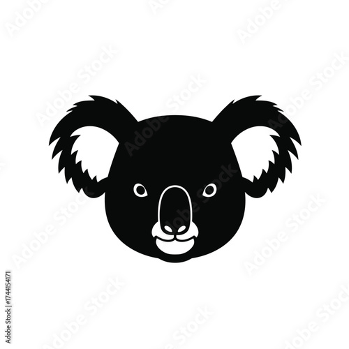 Koala Face Silhouette animal head
