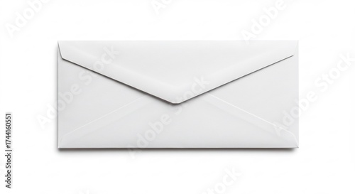 Enveloppe blanche pure isolee lumiere douce nette. AI Generated