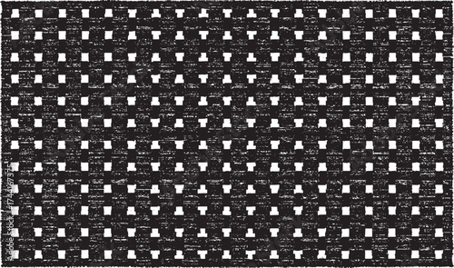 Rough, irregular texture composed of monochrome geometric elements. Overlay distressed grunge background. Abstract vector illustration. Isolated on white background. EPS10