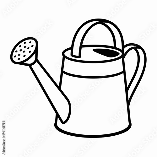 Watering can in simple line art design for gardening use  