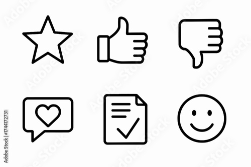 Set of 12 thin line editable icons for surveys and feedback, including forms, polls, user answers, satisfaction levels, and online questionnaires. Free Download Set of 12 thin line editable icons for surveys and feedback, including forms, polls, user answers, satisfaction levels, and online questionnaires. - GFXLoad