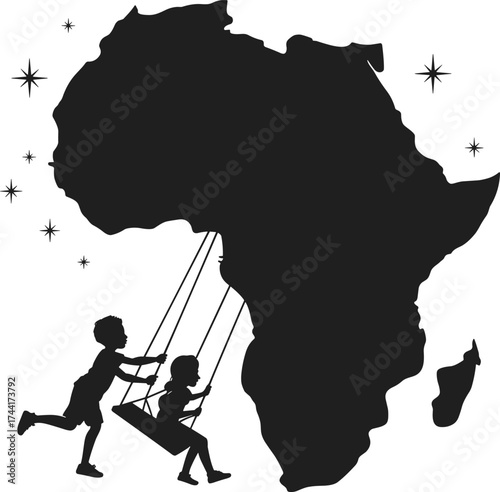 Set of Four Black Silhouettes of a Loving Couple and Father-Daughter Interactions, Vector Graphic with A Dad's Love Text for Greeting Cards, Family, and Paternal Bond.