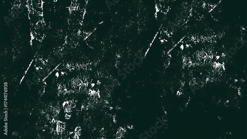 Dark grunge texture background with distressed, weathered surface, rough brush strokes, and scratched patterns. Black, gray, and white tones create an aged, gritty, industrial look for overlays and de