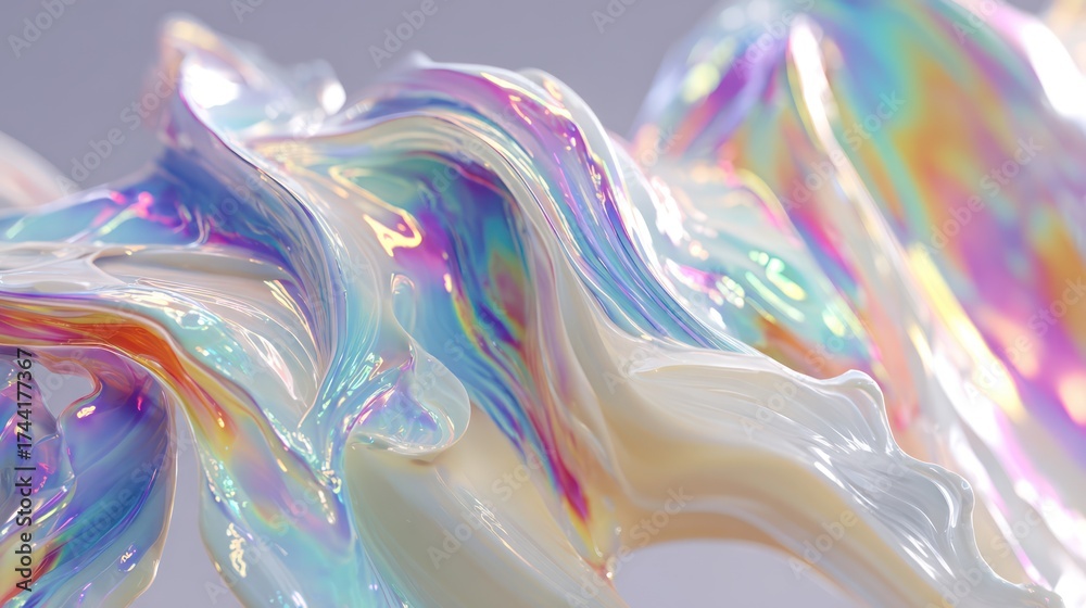 Naklejka premium modern design trendy minimalists abstraction, close-up view of a multicolored plastic surface