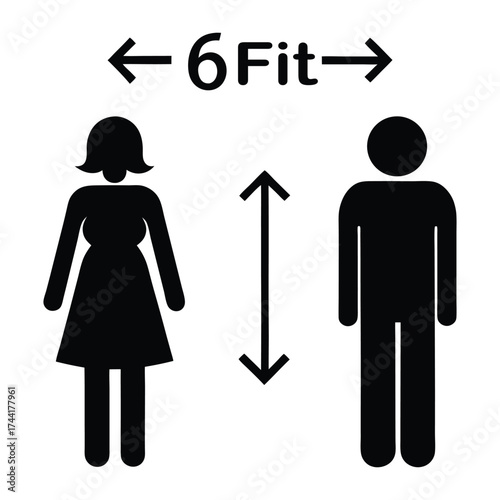 Abstract representation of male and female figures in diverse colors