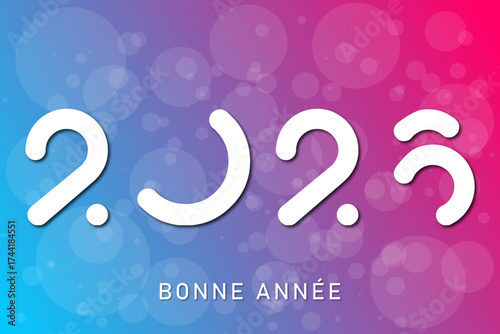 Bonne année - meilleurs vœux 2026 - vecteur pour affiche bannière salutation et célébration du nouvel an 2026.