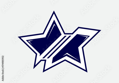 simple vector star logo design