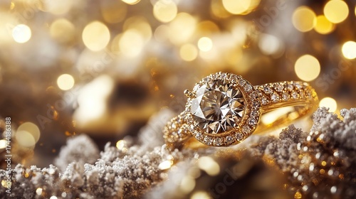 christmas, jewelry, decoration, gold, diamond, ring, silver, holiday, gift, luxury, 