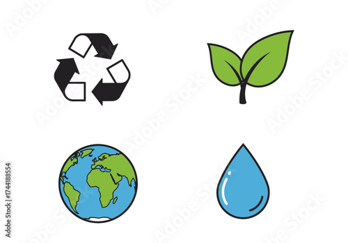 ecology icon set