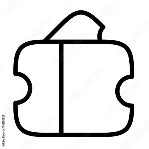 Vector art of luggage ticket for travel