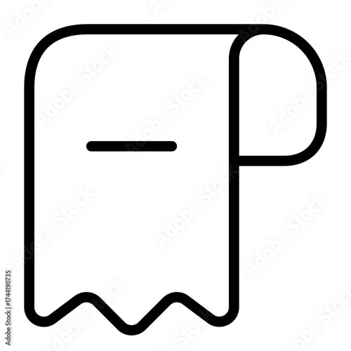 Vector art of invoice with one item