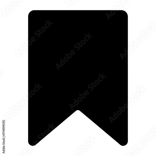 Simple black bookmark icon symbol on white background
