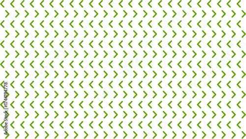 Seamless Olive Green Chevron Arrowhead Dash Stripes Pattern on White Background Vector Illustration