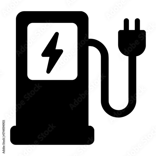Portable power bank icon with charging symbol for mobile devices