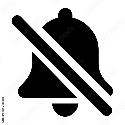Muted bell icon with diagonal line symbolizing disabled notifications