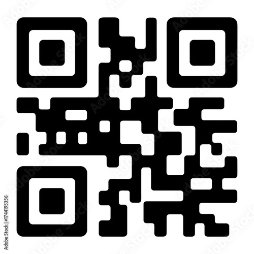 Black and white qr code for scanning and decoding