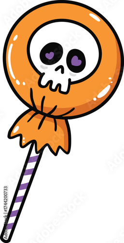 illustration halloween candy hand drawn outline concept