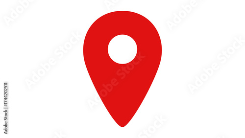 Free Download Red Filled Location Icon. Classic Map Pin Pointer GPS Marker. Transparent PNG. - GFXLoad