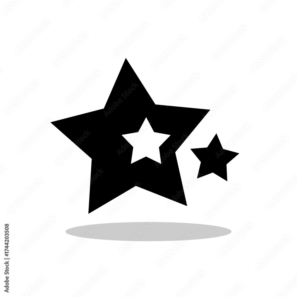 Fototapeta premium Star Logo concept icon with shadow