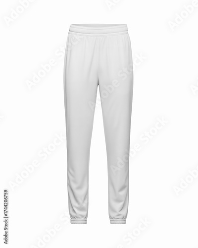 Foto An image of a white Men's Pants isolated on a white background