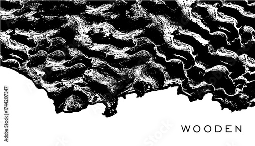 
Tree bark texture pattern, old maple wood trunk vector illustration
