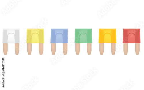 Colorful fuse set. vector illustration	