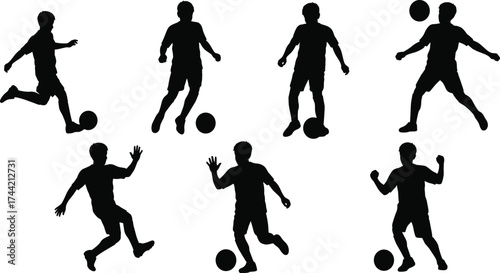 Wallpaper Mural Silhouette vector illustration of baseball players swinging bats with balls in action poses, sports training concept, black design icons artwork Torontodigital.ca