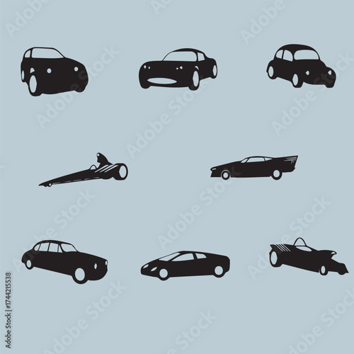 silhouette illustrations of various automobile body styles