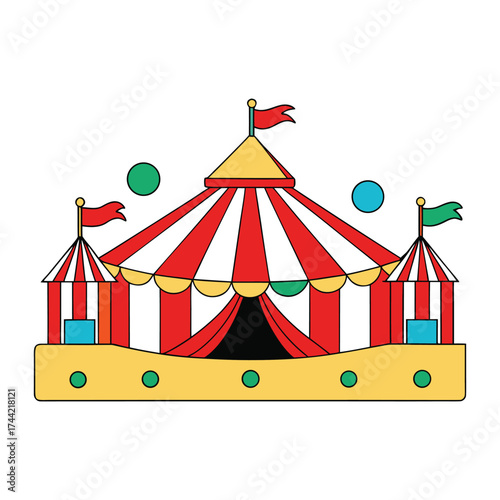 A nostalgic circus vintage scene filled with classic tents, retro posters, clowns, and performers capturing the magic, charm, and timeless joy of the old carnival days.
