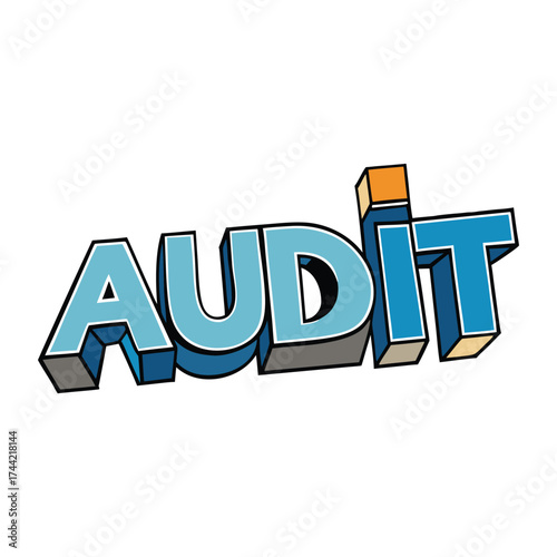 Bold “Audit” typography design symbolizing precision, trust, and accountability. Perfect for finance, business, and corporate branding with a clean professional style.
