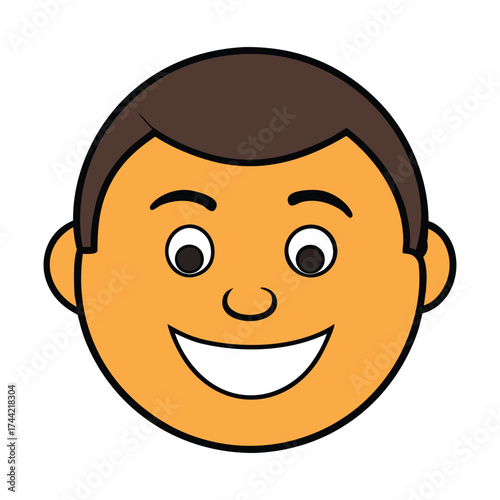 A cheerful face smile icon radiating positivity and approval, symbolizing happiness, satisfaction, and a positive opinion with a friendly and uplifting vibe.
