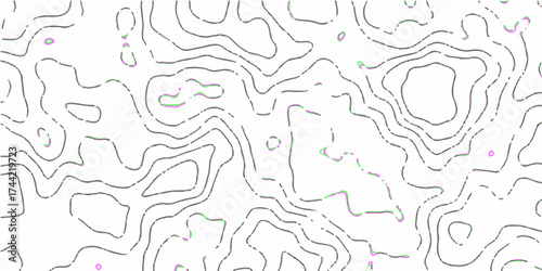 Topography vector background, banner, contour lines. Modern design with topographic wavy pattern design. Imitation of a geographical map shades. Technology