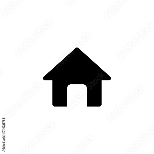Simple Home Icon Minimalist Symbol for Web Design, Navigation, and User Interface