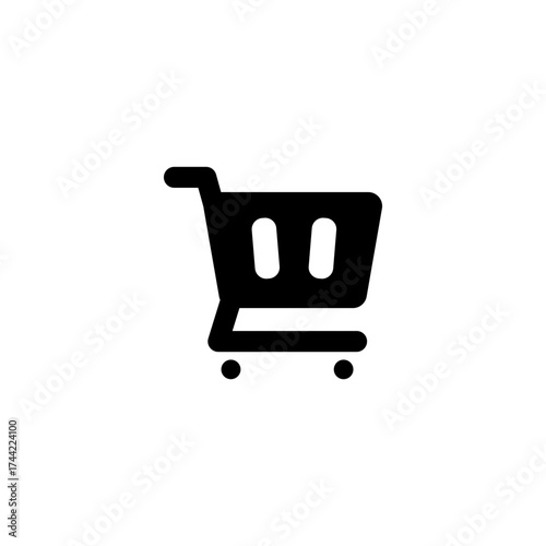 Shopping Cart Icon for E-commerce and Retail Design, Symbol of Purchasing and Online Shopping