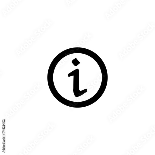 Iconic Information Sign Simple, Clear, and Versatile for User Interface Design