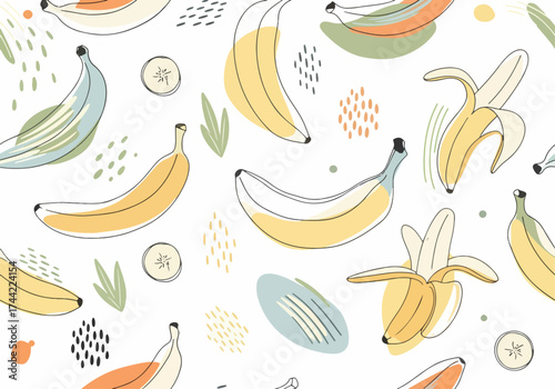 seamless pattern with bananas