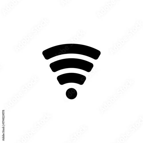 Clean and Simple Wi-Fi Symbol Minimalist Wireless Connection Icon Design