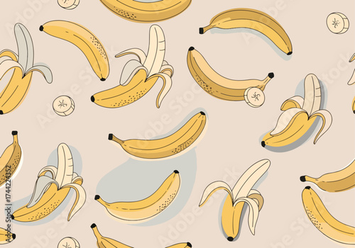 seamless pattern with bananas