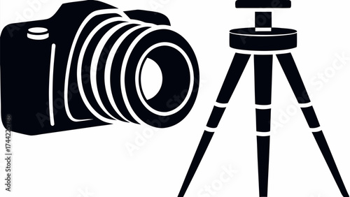 Capture life's moments with a modern camera and tripod setup for professional photography