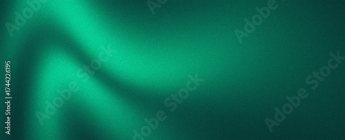 Abstract teal green gradient background with soft light and shadow effect.