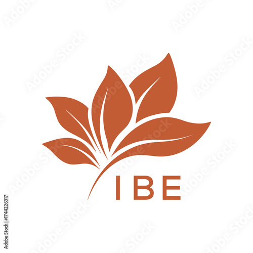 Modern Abstract Botanical Logo with Leaf Motif and Letter mark "IBE" IBE Later Logo, 

IBE leaf, leaves, IBE botanical, nature, IBE abstract, logo, IBE symbol, icon, IBE design, graphic, IBE brand, br