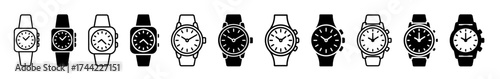 Collection of diverse watch illustrations