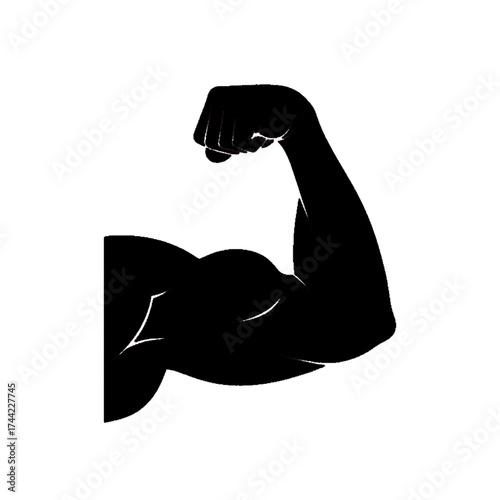 Strong bicep muscle - vector icon