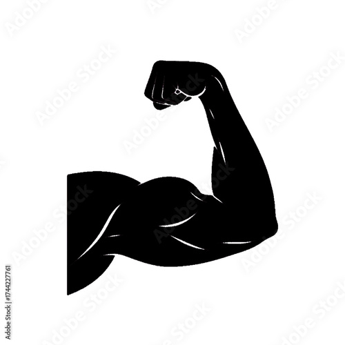 Strong bicep muscle - vector icon