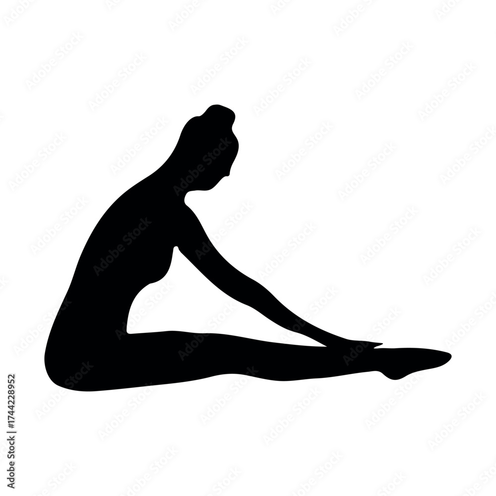 Fototapeta premium Meditation Silhouette in Lotus Pose